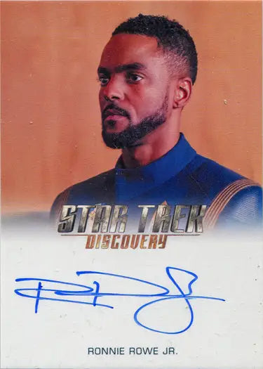 Autographed Star Trek Discovery Season 2 trading card of Ronnie Rowe Jr as Lt R.A. Bryce