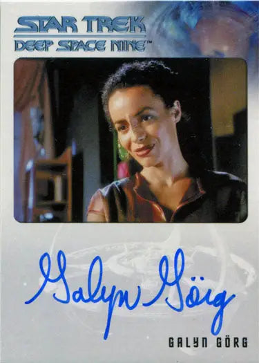 Autographed trading card of Galyn Gorg as Korena Sisko from Star Trek DS9 series