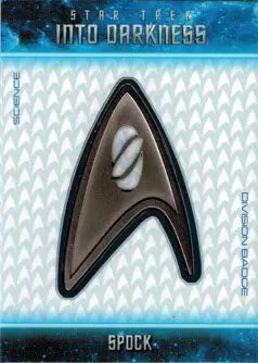 Starfleet insignia badge card from Star Trek Movies 2014 Into Darkness featuring Spock