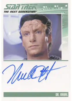 Autographed trading card of Dr. Soong by Michael Corbett from Star Trek TNG