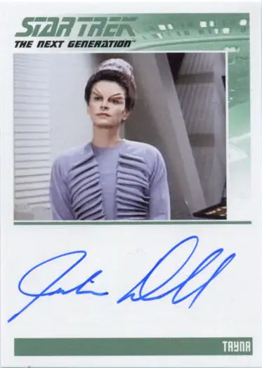 Autographed trading card of Juliana Donald as Tayna from Star Trek TNG Portfolio Prints S1