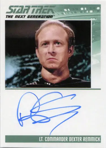 Autographed trading card of Robert Schenkkan as Remmick from Star Trek TNG