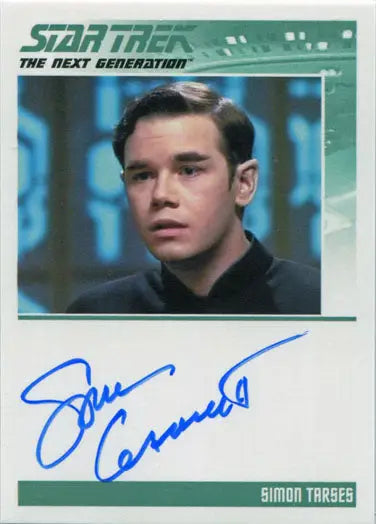 Autograph card of Spencer Garrett as Simon Tarses from Star Trek TNG Portfolio Prints S2