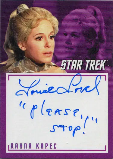 Autographed Louise Sorel Star Trek trading card from TOS Captains Collection