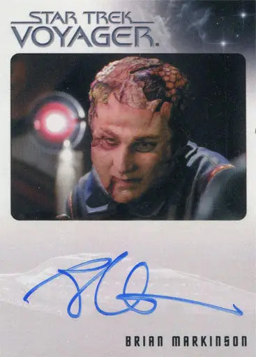 Autographed trading card of Brian Markinson as Sulan from Star Trek Voyager collectibles