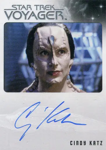 Autographed trading card featuring Cindy Katz as Kejal from Star Trek Voyager