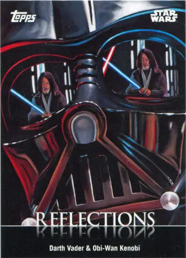 Darth Vader’s helmet with Jedi reflections from Star Wars trading card chase card