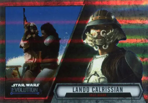 Lando Calrissian Skiff Guard trading card with holographic effects from Base SP Variation