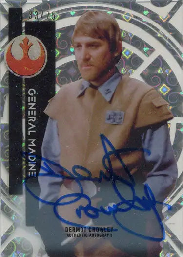 Holographic trading card of Dermot Crowley as Gen. Madine from Star Wars High-Tek 2015