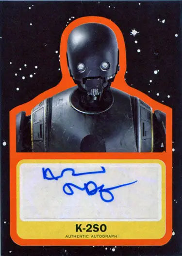 Robotic figure with glowing eyes in Star Wars Journey to Last Jedi Autograph Card