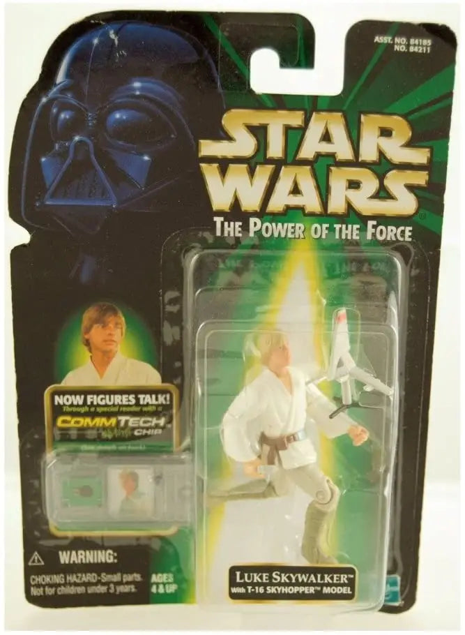 Star Wars Power of the Force Luke Skywalker with T-16 Skyhopper Action Figure in packaging