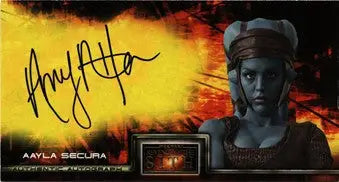 Autographed Amy Allen trading card from Star Wars Revenge of the Sith Widevision collection