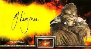 Furry humanoid creature with sharp teeth in Michael Kingma Star Wars trading card