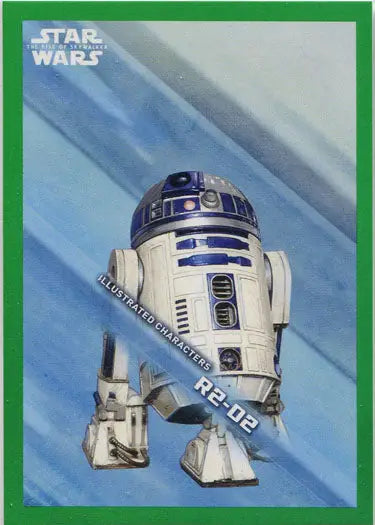 Iconic blue and white R2-D2 on Star Wars illustrated character trading card IC-7