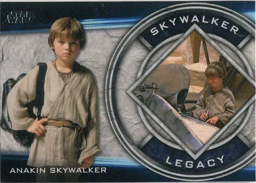 Skywalker Legacy Chase Card featuring a young boy in light clothing and inset image