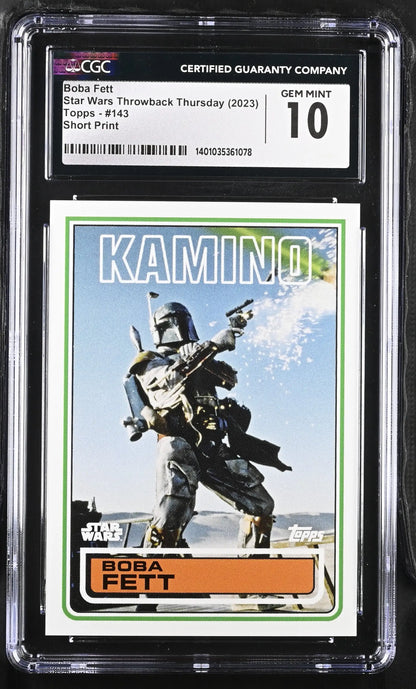 Graded Boba Fett trading card from Star Wars Throwback Thursday 2023 image variation