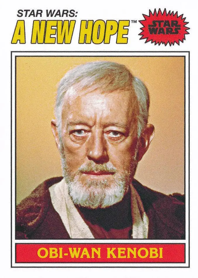 Obi-Wan Kenobi Trading Card from Star Wars A New Hope Topps Baseball Collection 2023