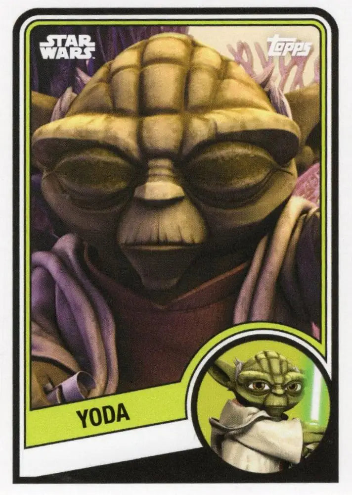 Topps Hockey trading card featuring Yoda from Star Wars Throwback Thursday 2024