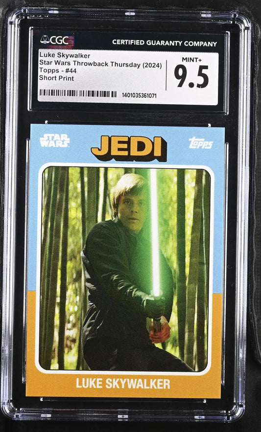 Graded Luke Skywalker trading card from Star Wars Throwback Thursday 2024, image variation