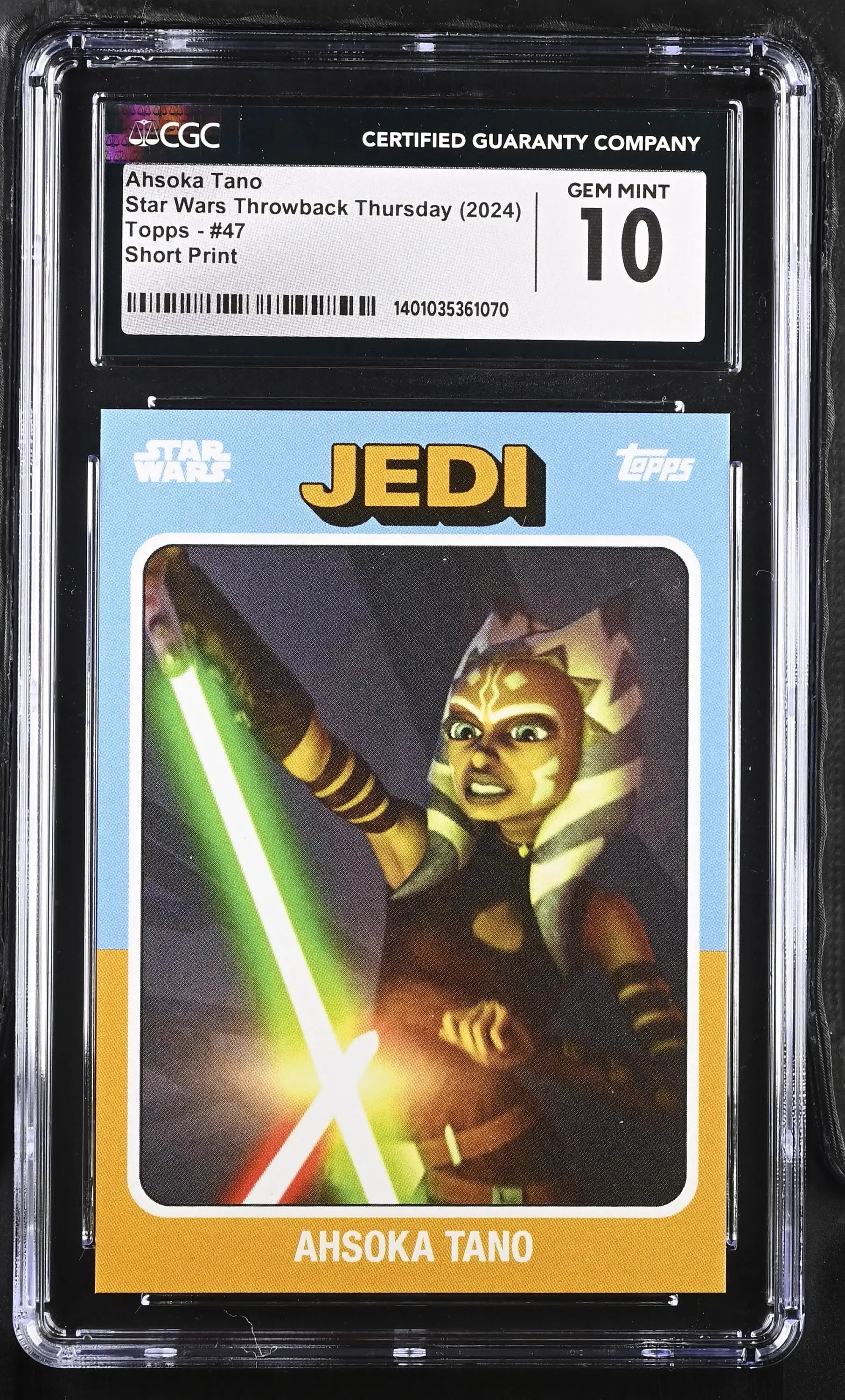 Graded Ahsoka Tano trading card from Star Wars Throwback Thursday 2024 image variation