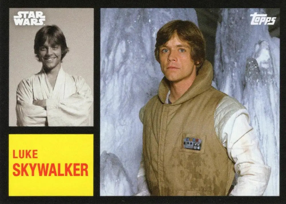 Star Wars trading card showcasing Luke Skywalker from Topps Football 1962 collection