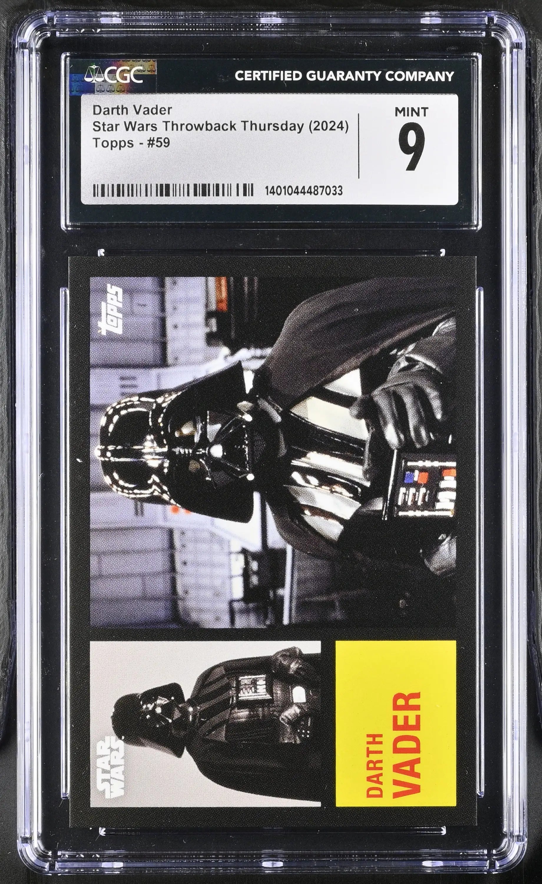 Graded Darth Vader trading card from Star Wars Throwback Thursday 2024 image variation