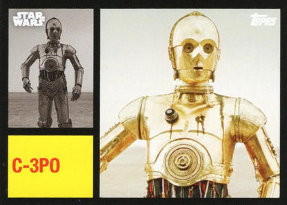 Golden protocol droid C-3PO from Star Wars on 1962 Topps Football trading card