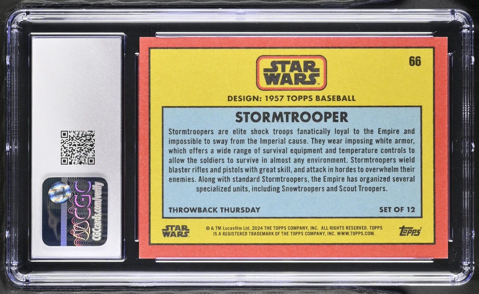 Graded Star Wars trading card Stormtrooper Silver 1/5 CGC 9.5 Mint+ for collectors