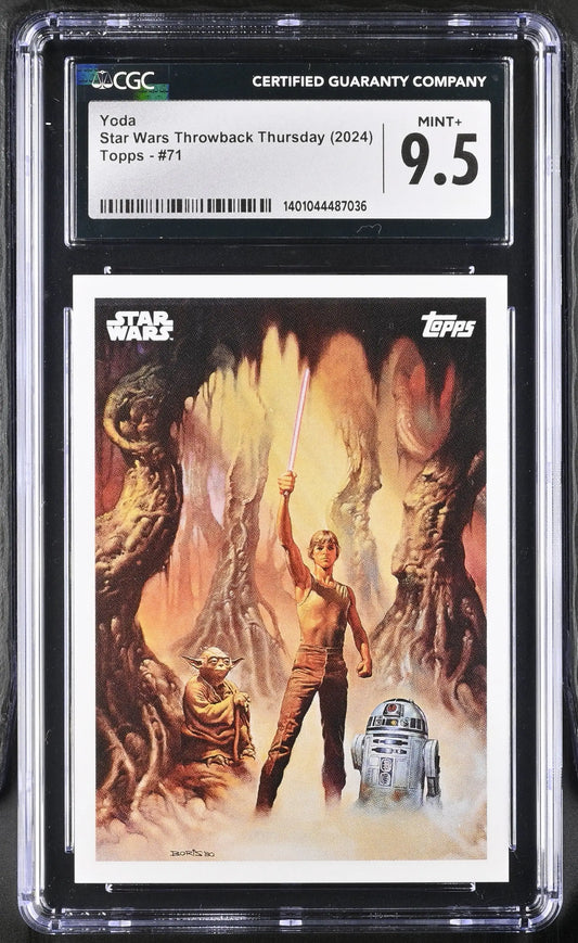 Graded Star Wars trading card Yoda SP Image Variation CGC 9.5 Mint+ collectible