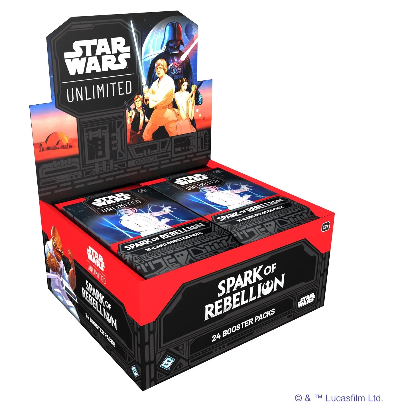 Star Wars Unlimited Spark of Rebellion Booster Box for trading cards display