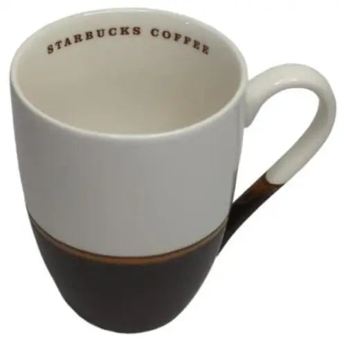 Two-toned Starbucks Coffee Mug showcasing colorful mug cup pottery design