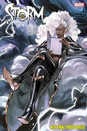 Storm in black costume with lightning effects on STORM #4 Jessica Fong Marvel Comics cover