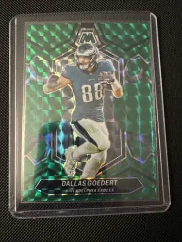 Dallas Goedert football card from Philadelphia Eagles trading Super Bowl winning lot