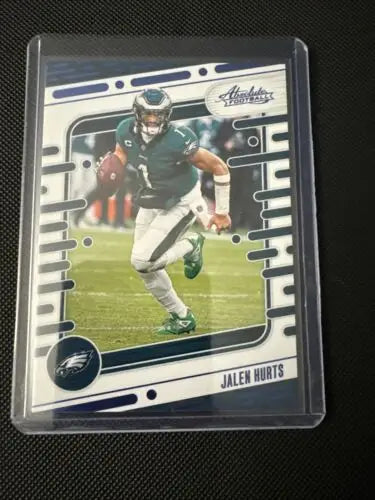 Jalen Hurts football card from Super Bowl Winning Philadelphia Eagles trading lot