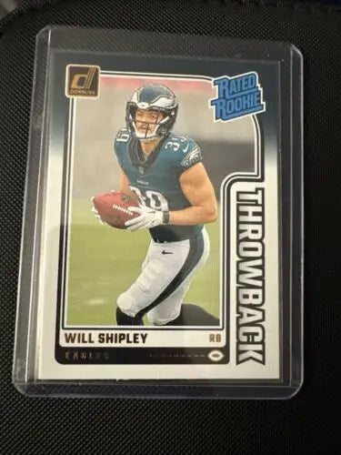 Will Shipley football card from Super Bowl Winning Philadelphia Eagles trading set