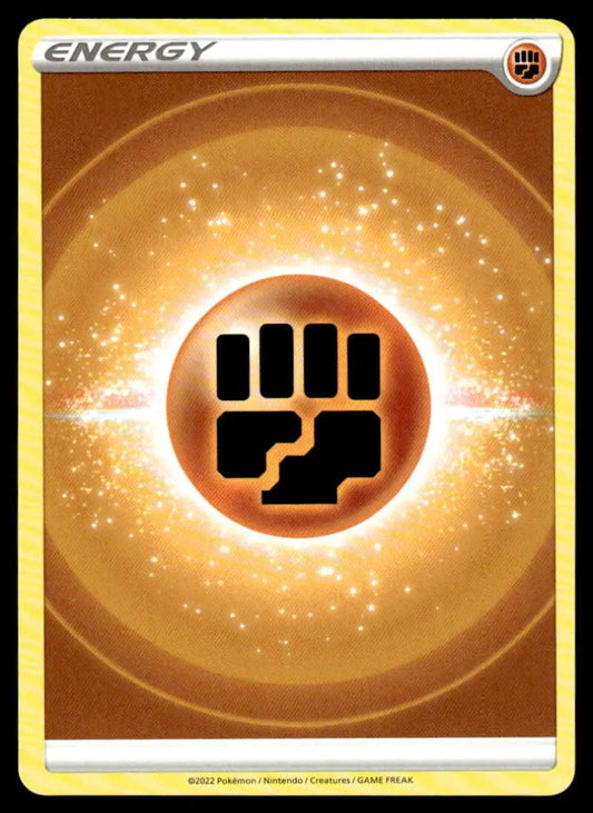 Fighting energy symbol featuring a black fist icon from Brilliant Stars Fighting card