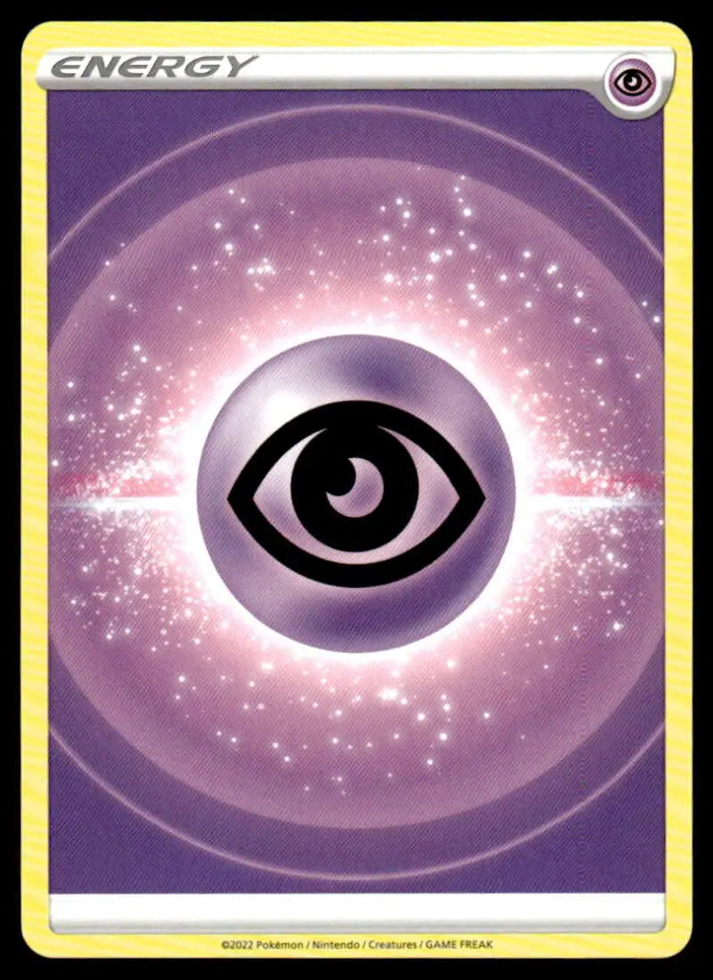 Black eye symbol with purple glow on SWSH09 Brilliant Stars Pokemon Trading Card