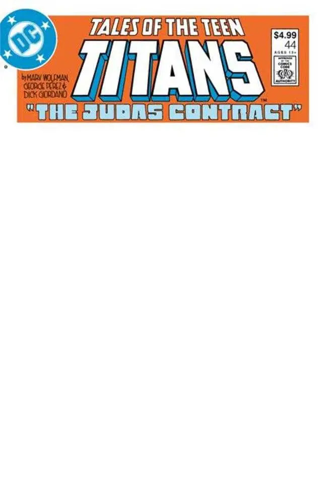 Tales of the Teen Titans The Judas Contract comic book cover for trading cards collectors