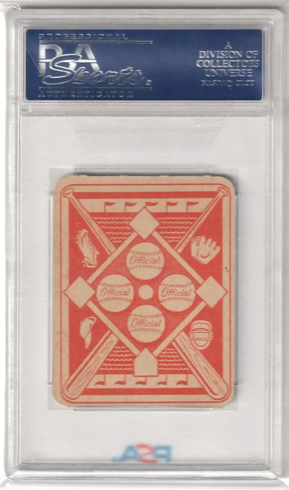 PSA-graded TED KLUSZEWSKI 1951 Topps Red Back baseball card with coral geometric design