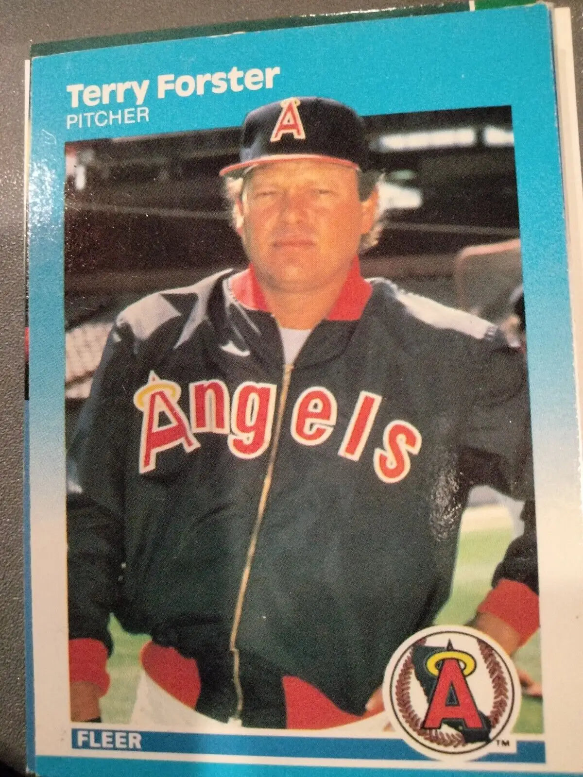 Terry Forster 1987 Fleer Baseball Card for California Angels collectors