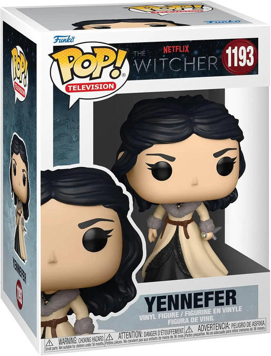 Yennefer Funko Pop in cream dress from The Witcher television series, vinyl figure 1193