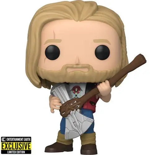 Funko Pop vinyl figure of Thor with Stormbreaker from Entertainment Earth Exclusive