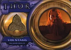 Circular Thor Movie Costume Card featuring two images from the franchise for collectors