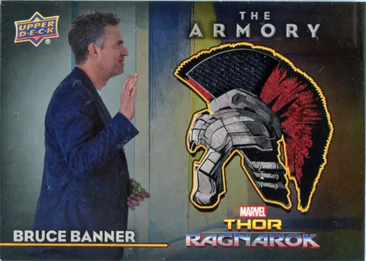 Thor Ragnarok Costume Card featuring Mark Ruffalo as Bruce Banner with helmet patch