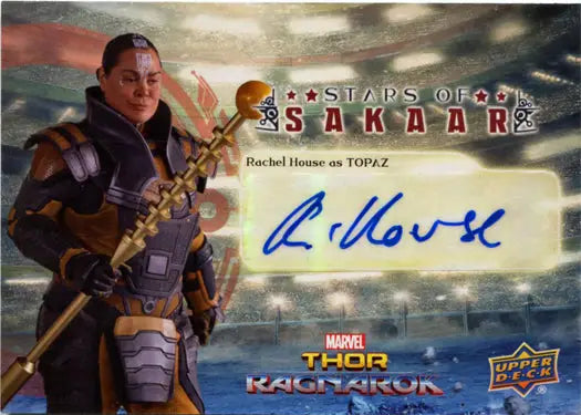 Autographed trading card of Topaz by Rachel House from Thor Ragnarok movie collection