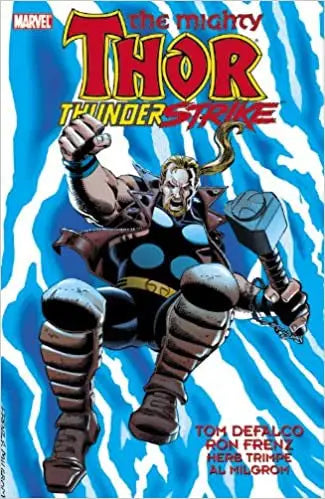 Comic book cover of Thor, the Thunder God, by Tom DeFalco and Ron Frenz