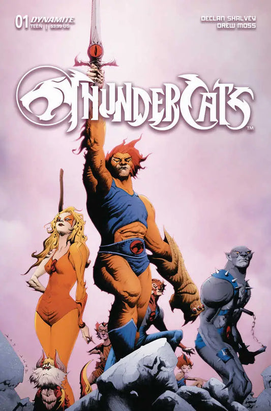 Comic book cover for ThunderCats featuring heroes in action on Third Earth