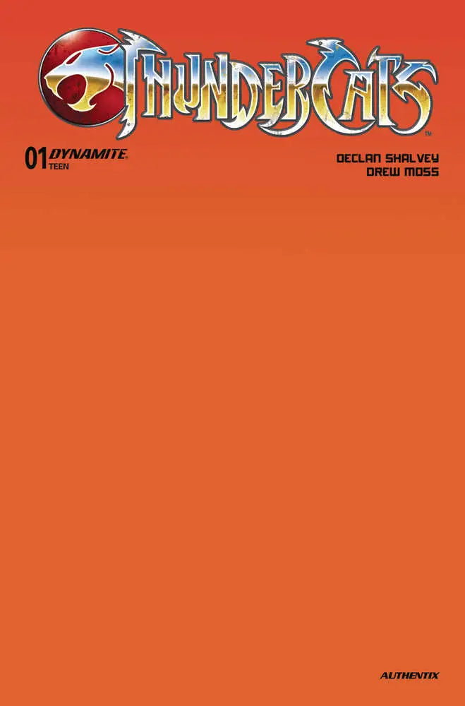 ThunderCats logo on orange background for Thundercats #1 Cover Ze Foc Orange Blank Authentix