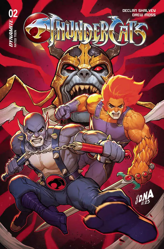 ThunderCats #2 Cover A Nakayama features vibrant character art on a bold red background