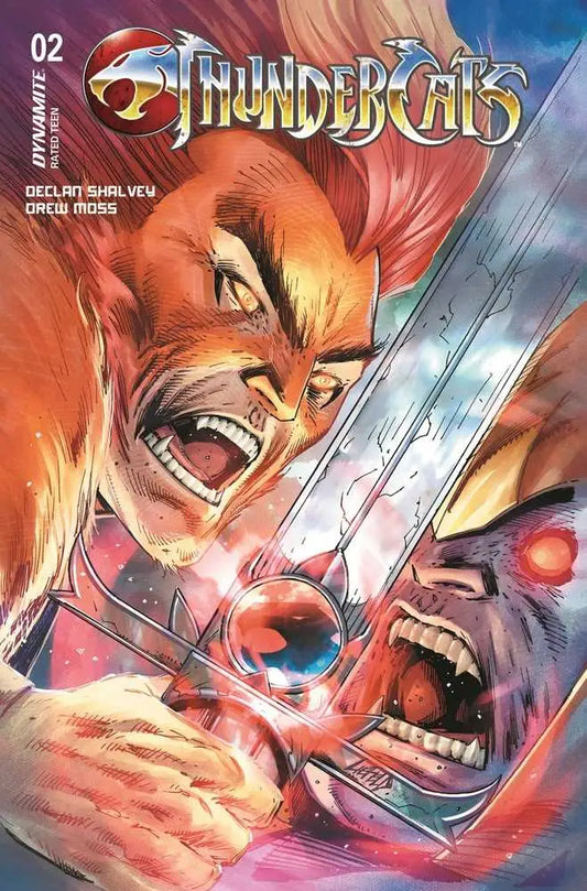 Thundercats #2 cover with fierce feline combat, perfect for trading cards collectors